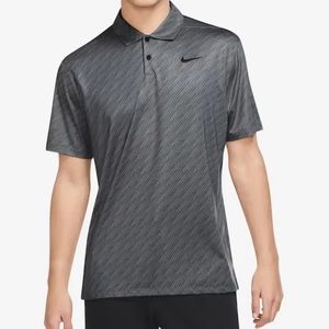 Nike Golf Dri-FIT Vapor Stripe Polo Shirt Grey Mens Large